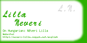 lilla neveri business card